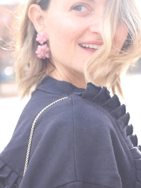 「Target（ターゲット）のアイテム（アクセサリー）」を使った、Emily さん（レディース・165cm）の冬コーディネート