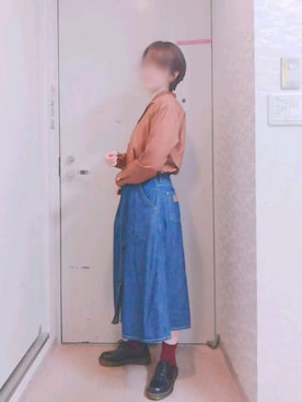 「デニムスカートINスタイル」｜moeka,さん（レディース・160cm）の春コーディネート