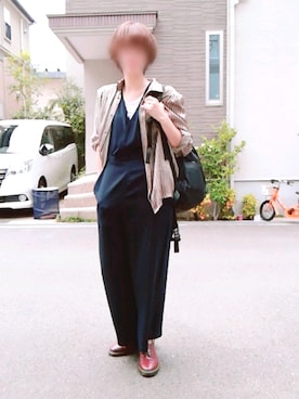 「カシュクール」｜「アイテム（オールインワン・サロペット）」を使った、moeka,さん（レディース・160cm）の夏コーディネート