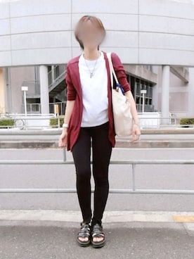 「RAGEBLUE」｜「アイテム（レギンス/スパッツ）」を使った、moeka,さん（レディース・160cm）の夏コーディネート