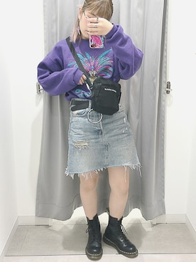 「Fone（エフワン）のアイテム」を使った、︎y u k i さん（レディース・151cm）の春コーディネート