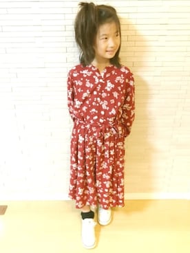 「娘」｜「アイテム（ワンピース/ドレス）」を使った、maa-♡さん（キッズ・120cm）の春コーディネート