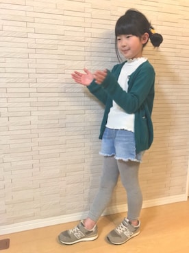 「娘」｜「アイテム（パンツ）」を使った、maa-♡さん（キッズ・120cm）の春コーディネート