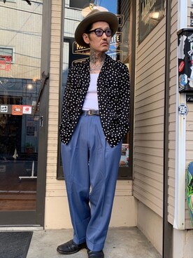 シャツ ブラウスを使った 昭和レトロ の人気ファッションコーディネート 年齢 40歳 44歳 Wear
