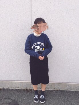 「st.christopher（セントクリストファー）のアイテム」を使った、いよりさん（レディース・157cm）の冬コーディネート