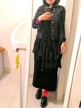 「タイトスカートコーデ」｜「アイテム（ジャケット/アウター）」を使った、チャミさん（レディース・151cm）の冬コーディネート