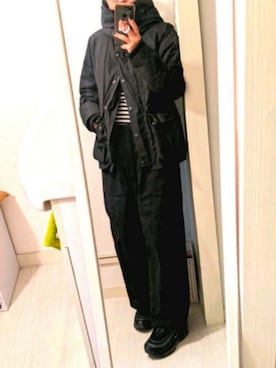 「春めきシューズ」｜「アイテム（マウンテンパーカー）」を使った、チャミさん（レディース・151cm）の冬コーディネート