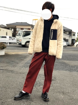 「アイテム（ブルゾン）」を使った、S.Ｈiromitsuさん（メンズ・172cm・10代）の冬コーディネート
