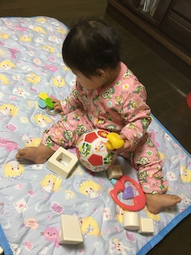 「パジャマ」｜「アイテム（雑貨/ホビー）」を使った、aiさん（キッズ・70cm）の春コーディネート