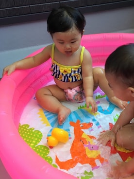 「水遊びコーデ」｜aiさん（キッズ・70cm）の夏コーディネート