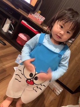 「パジャマ」｜「アイテム（オールインワン・サロペット）」を使った、aiさん（キッズ・74cm）の夏コーディネート