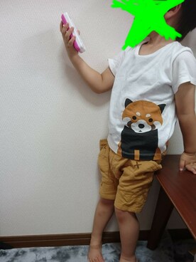 「BIT'Z（ビッツ）のアイテム（パンツ）」を使った、りーさんさん（キッズ・100cm）の夏コーディネート