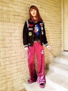「大阪」｜「アイテム（ブルゾン）」を使った、tomomiさん（レディース・164cm）の冬コーディネート