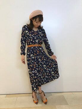 「SpRay（スプレイ）のアイテム（ハンチング/ベレー帽）」を使った、SpRay池袋PARCO店さん（レディース・156cm）の冬コーディネート