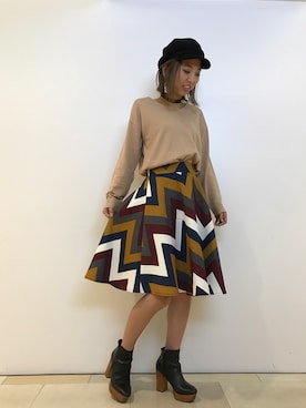 「カシミヤ」｜SpRay池袋PARCO店さん（レディース・165cm）の冬コーディネート