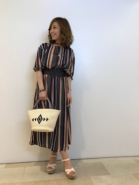 「SpRay（スプレイ）のアイテム（ワンピース/ドレス）」を使った、SpRay池袋PARCO店さん（レディース・163cm）の春コーディネート