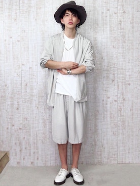 「ドクターマーチン3ホール」｜「アイテム（その他）」を使った、soraさん（メンズ・175cm）の夏コーディネート