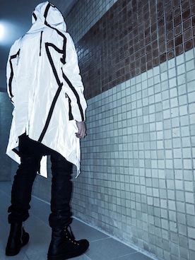 「RICK OWENS」｜「アイテム（トレンチコート）」を使った、Bさん（メンズ・171cm）の冬コーディネート