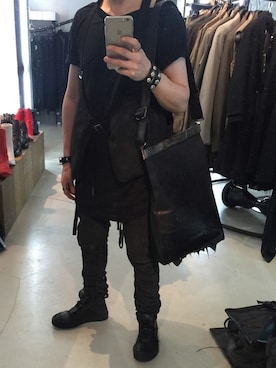 「11 by Boris Bidjan Saberi （ ボリスビジャンサベリ）のアイテム（Tシャツ/カットソー）」を使った、Bさん（メンズ・173cm）の夏コーディネート