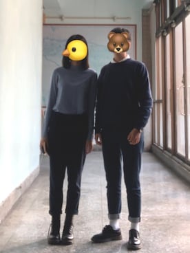 「plain-me（プレインミー）のアイテム（レッグウェア）」を使った、イ一ライさん（メンズ・167cm）の秋コーディネート