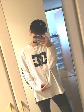 「FILA（フィラ）のアイテム（キャップ）」を使った、M.Ryutaさん（メンズ・168cm）の冬コーディネート