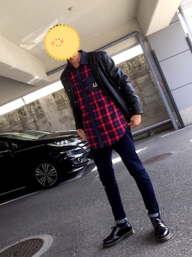 「PANCOATのアイテム」を使った、MASAさん（メンズ・175cm）の秋コーディネート