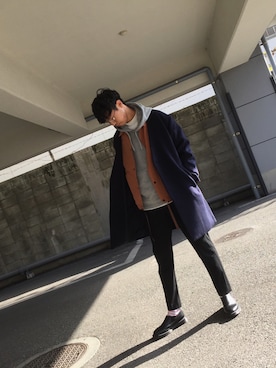 「リドム」｜「アイテム（スリッポン）」を使った、MASAさん（メンズ・175cm）の冬コーディネート