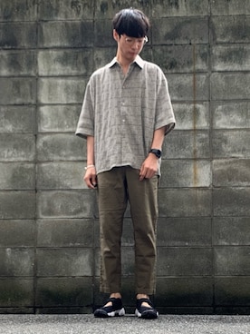 「RAGEBLUE（レイジブルー）のアイテム（パンツ）」を使った、MASAさん（メンズ・175cm）の夏コーディネート