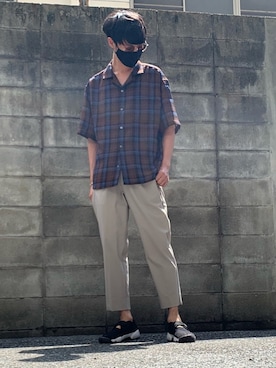 「HARE（ハレ）のアイテム（スラックス）」を使った、MASAさん（メンズ・175cm）の秋コーディネート