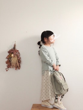 「FJALLRAVENKANKEN」｜naa_booさん（キッズ・100cm）の春コーディネート