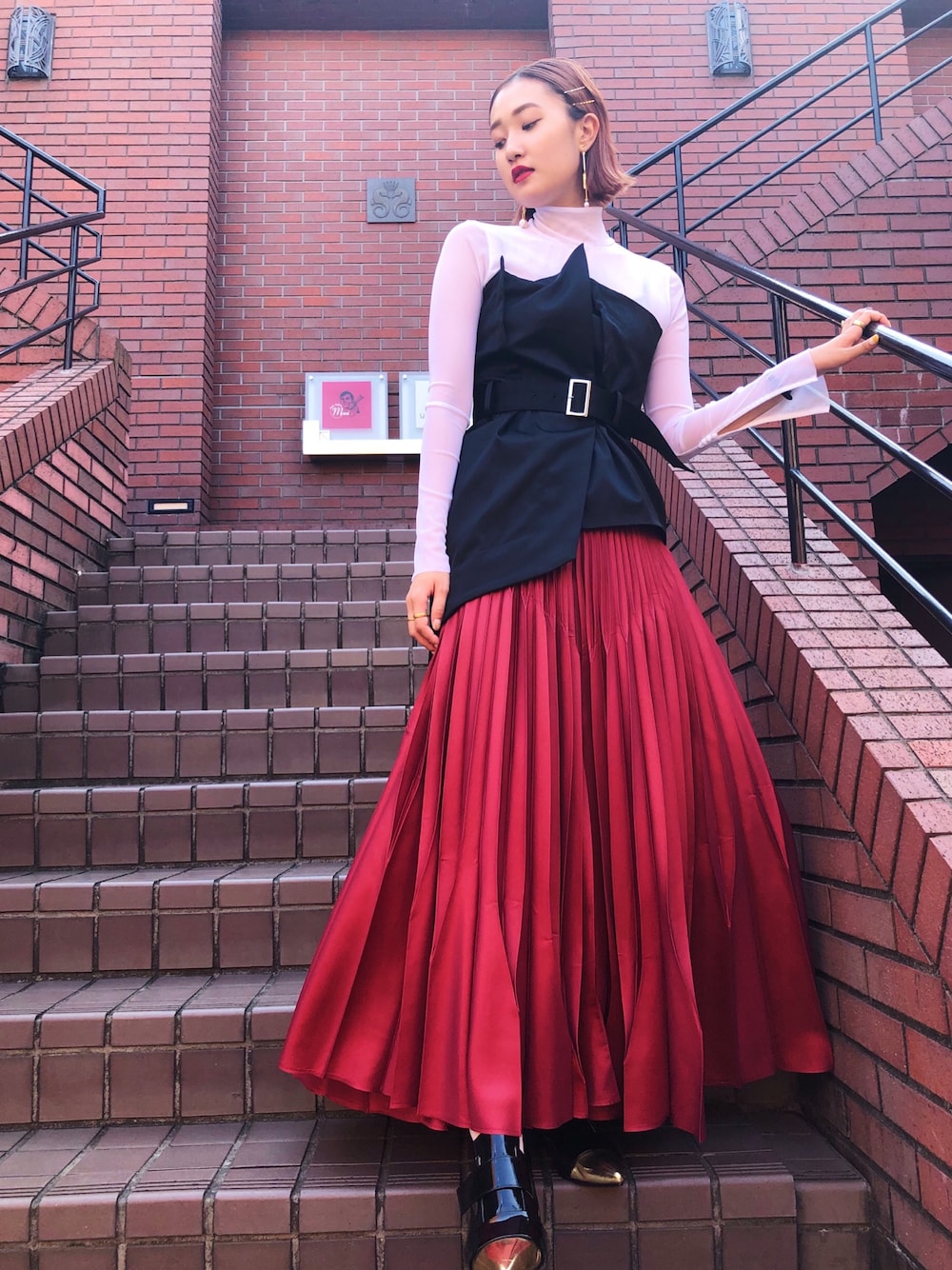 オリガミプリーツサテンパンツ UN3D. パンツ ORIGAMI PLEATS PT S / オリガミプリーツサテン