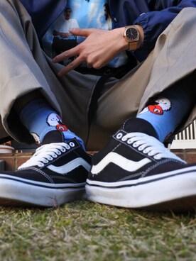 「NIXON（ニクソン）のMEDIUM TIME TELLER NA11302811-00 LIGHT GOLD/INDIGO SUNRAY（アナログ腕時計、ゴールド系）」を使った、murataさん（メンズ・176cm）の夏コーディネート