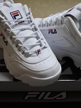 「FILA（フィラ）のアイテム（スニーカー、ホワイト系）」を使った、murataさん（メンズ・176cm）の夏コーディネート