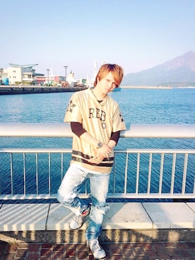 「REBTRAIT（レブトレイト）のアイテム」を使った、ときぞーさん（メンズ・170cm）の夏コーディネート