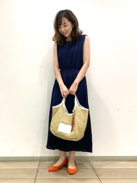 「カゴトート」｜tomomiさん（レディース・159cm）の夏コーディネート