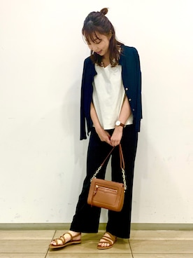 「キャメルカラー」｜tomomiさん（レディース・159cm）の夏コーディネート