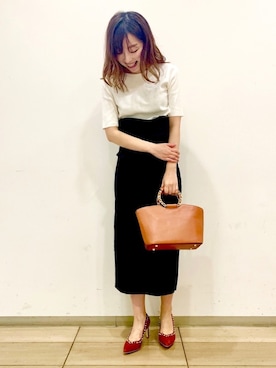 「タイトスカートコーデ」｜「アイテム（パンプス）」を使った、tomomiさん（レディース・159cm）の夏コーディネート