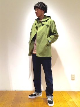 「orslow」｜「アイテム（その他アウター）」を使った、tominagaさん（メンズ・172cm）の冬コーディネート