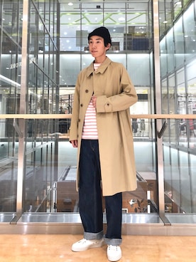 「Scye（サイ）のアイテム（パンツ）」を使った、tominagaさん（メンズ・172cm）の冬コーディネート
