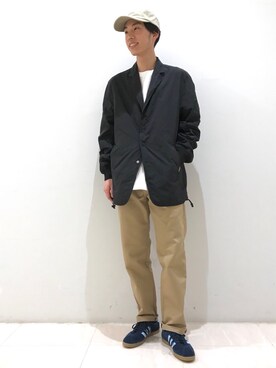 「Scye（サイ）のアイテム（帽子）」を使った、tominagaさん（メンズ・172cm）の春コーディネート