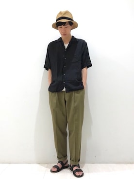 「cellar door」｜「アイテム（サンダル）」を使った、tominagaさん（メンズ・172cm）の春コーディネート