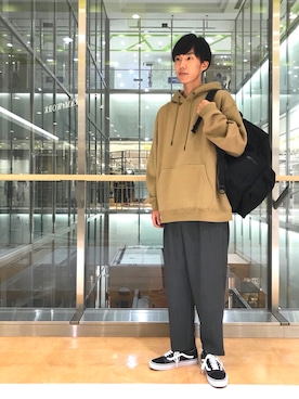 「BAGJACK（バッグジャック）のアイテム」を使った、tominagaさん（メンズ・172cm）の秋コーディネート