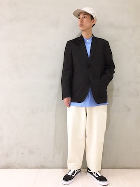 「unfil」｜「アイテム（帽子）」を使った、tominagaさん（メンズ・172cm）の春コーディネート