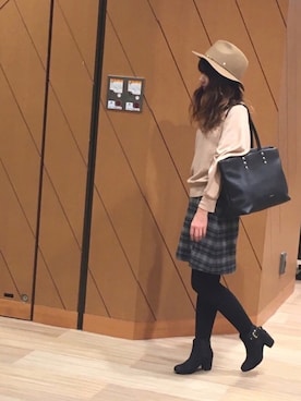 「TOPKAPI（トプカピ）のアイテム（帽子）」を使った、marronさん（レディース・155cm）の冬コーディネート
