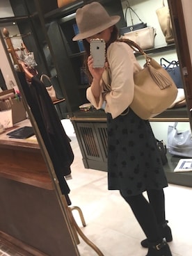 「TOPKAPI（トプカピ）のアイテム（帽子）」を使った、marronさん（レディース・155cm）の春コーディネート