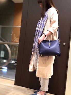 「TOPKAPI（トプカピ）のアイテム（ショルダーバッグ）」を使った、marronさん（レディース・160cm）の春コーディネート