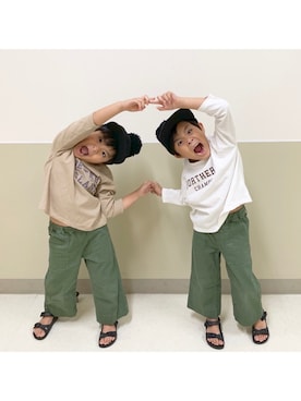 「devirock（デビロック）のアイテム（シューズ）」を使った、kanako0304さん（キッズ・120cm）の秋コーディネート