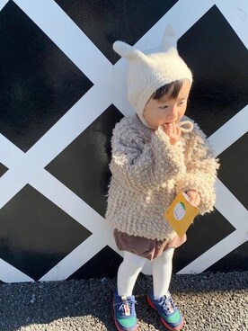 「Rylee + Cru（ライリーアンドクルー）のアイテム」を使った、kanako0304さん（キッズ・90cm）の冬コーディネート