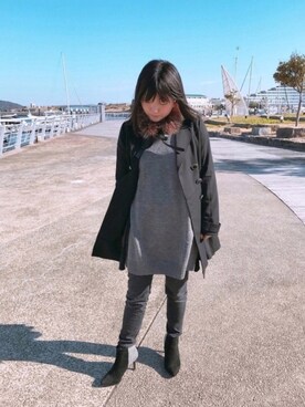 「CECIL McBEE（セシルマクビー）のアイテム（トレンチコート）」を使った、共兄さん（レディース・153cm）の冬コーディネート