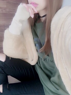 「Luz Llena（ラズレナ）のアイテム（その他アウター）」を使った、Mさん（レディース・157cm）の冬コーディネート